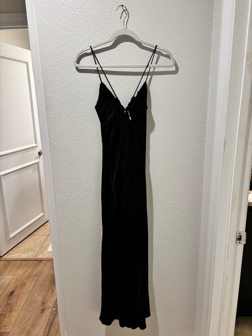 Black Spaghetti-Strap Maxi Dress
